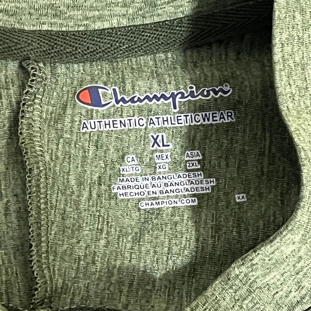 Champion Colorado State Rams 1/4‎ Zip Pullover Mens XL Green Heathered AP369